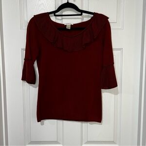 Silk knit top in rust color! Stunning!